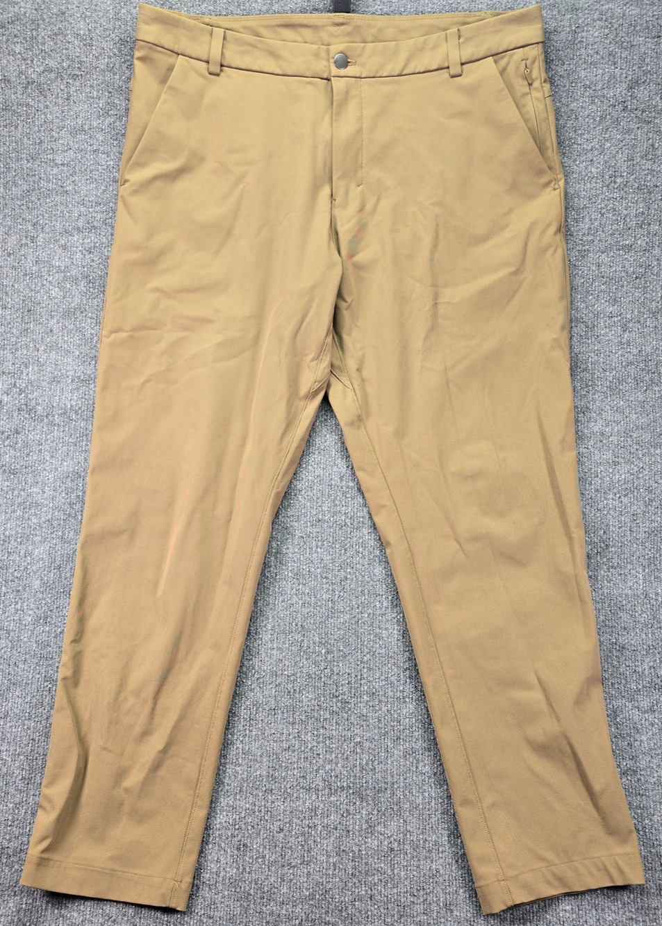Lululemon Commission Pants Mens 36 (36x30) Tan Khaki Warpstreme Stretch Chinos